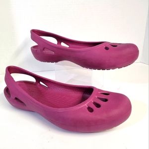 Crocs slip on flats Size 10W